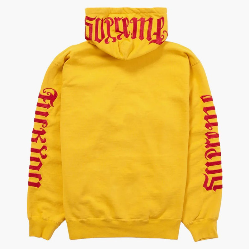 Supreme Ambigram Hooded Sweatshirt Bright Gold
