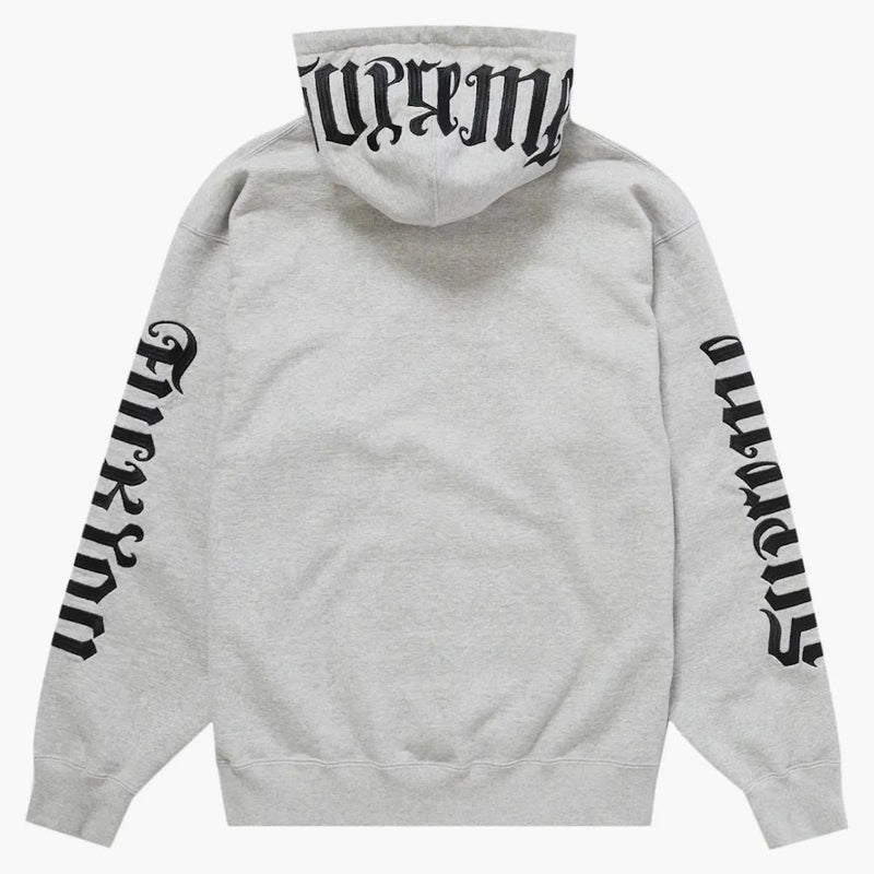 Supreme Ambigram Hooded Sweatshirt Heather Grey