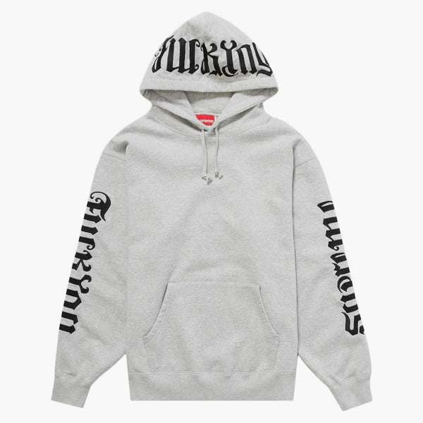Supreme Ambigram Hooded Sweatshirt Heather Grey