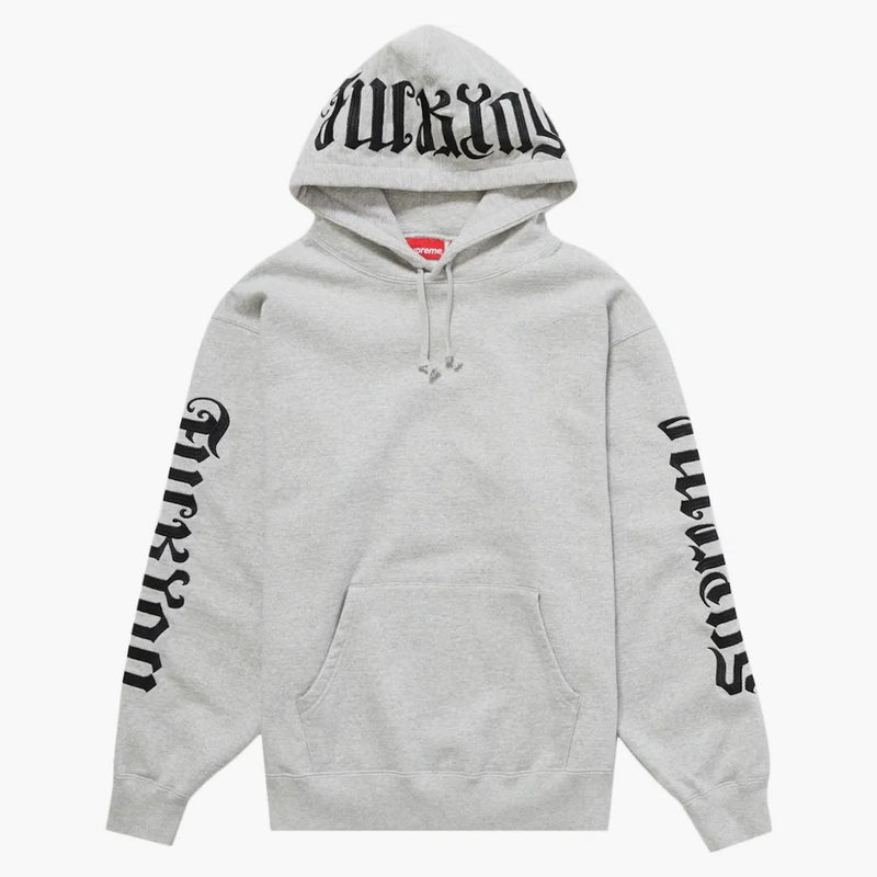 Supreme Ambigram Hooded Sweatshirt Heather Grey
