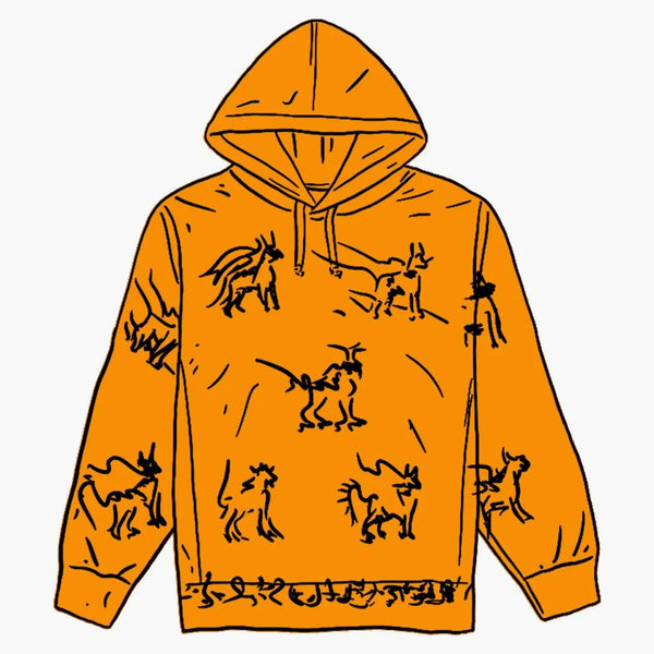 Supreme Animals Hooded Sweatshirt Gold