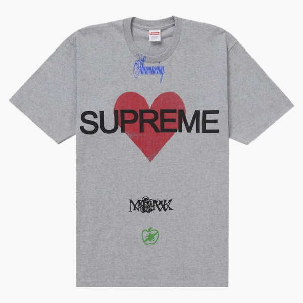 Supreme Announcing Tee Heather Grey