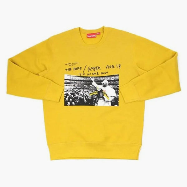 Högsta antihero påven crewneck senap