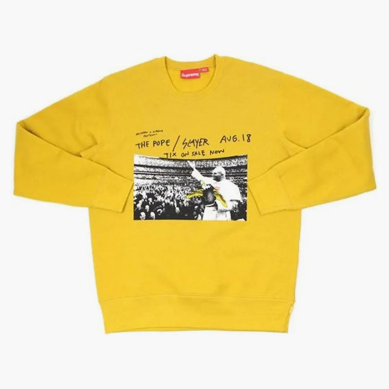 Högsta antihero påven crewneck senap