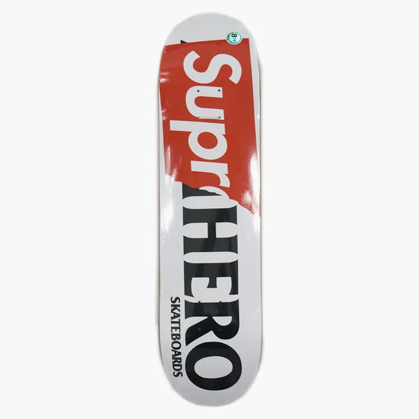 Nejvyšší antihero supr-hero skateboardová paluba bílá