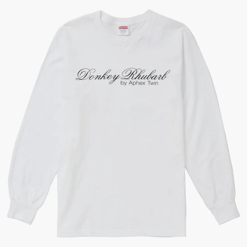 Supreme Aphex Twin Donkey Rabarber l/s tee vit