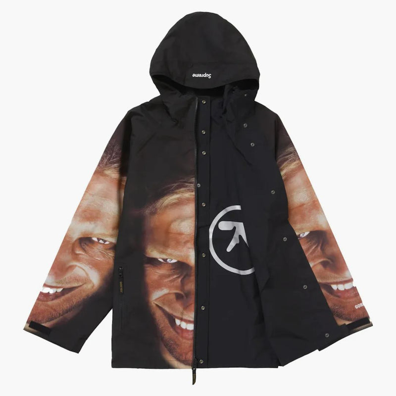 Supreme Aphex Twin Reversible Gore-tex Hooded Jacket Black