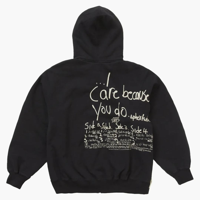 Supreme Aphex Twin Zip Up Hooded Sweatshirt svart