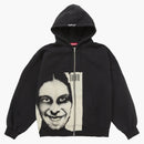 Supreme aphex twin zip up hooded sweatshirt black