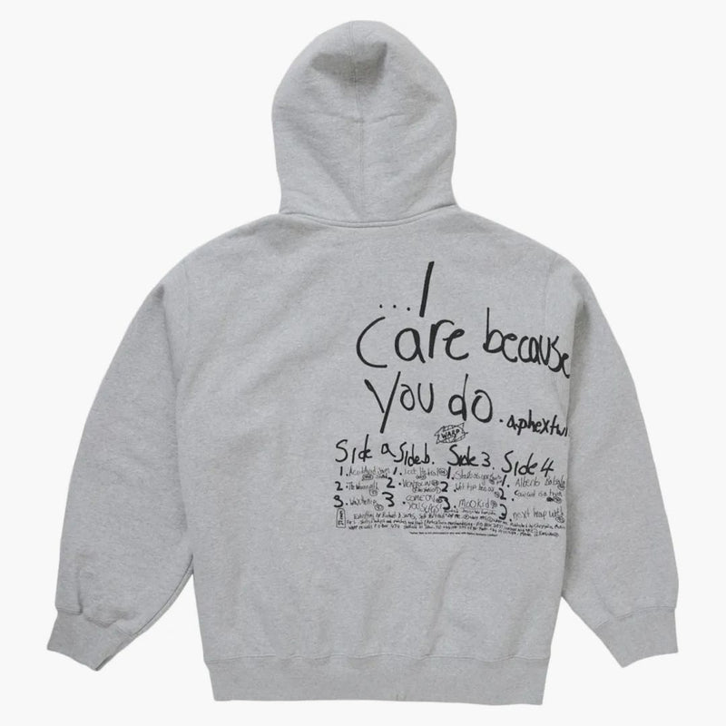 Supreme Aphex Twin Zip Up Hooded Sweatshirt Heather Grey