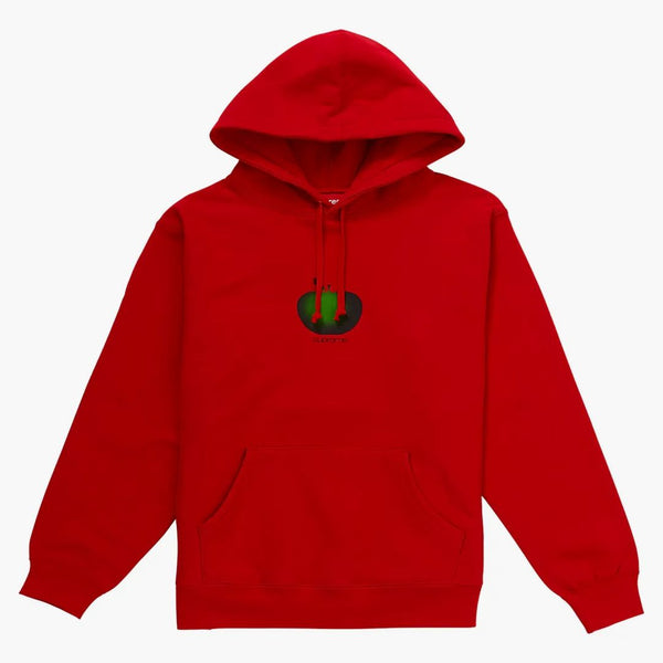 Suprema Mela Cappucciata Felpa Rossa