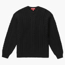 Supreme Appliqué Cable Knit Sweater Black
