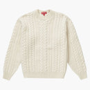 Nejvyšší aplikační kabelový pletený svetr slonoviny