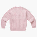 Supreme Appliqué Cable Knit Sweater Pink