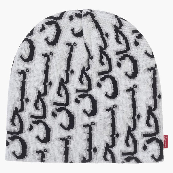 Supreme Arabic Jacquard Beanie White