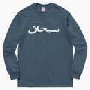 Supreme arabic logo l/s tea dark slate