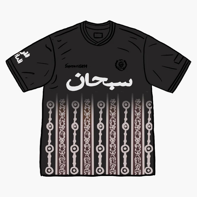 Supreme Arabic Logo Soccer Jersey Black