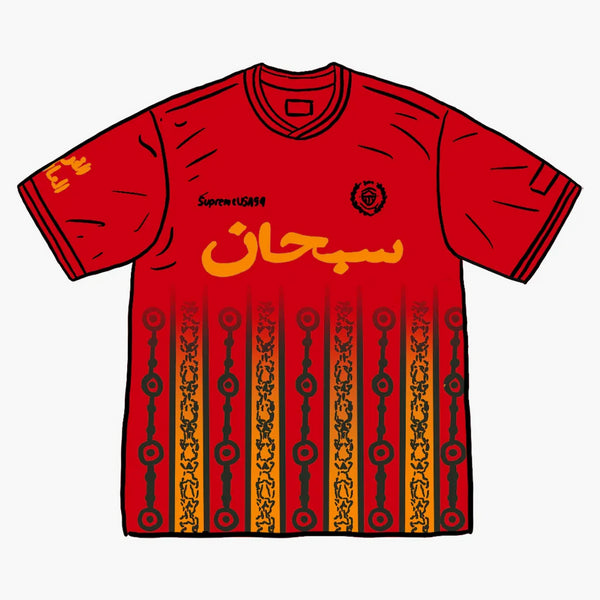 Supreme Arabic Logo Soccer Jersey Red