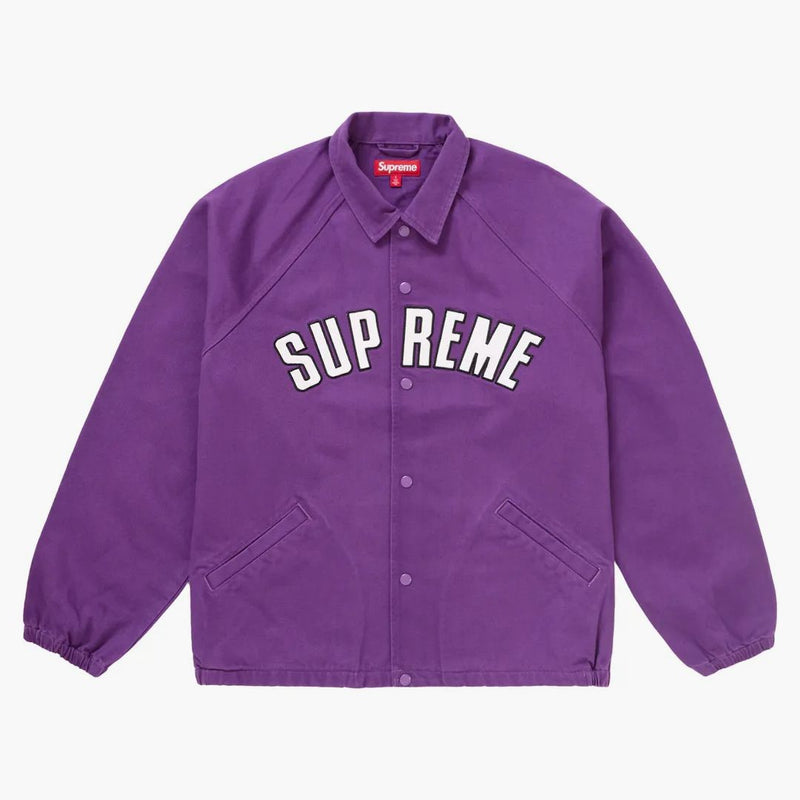 Allenatori di denim ad arco supremo giacca viola