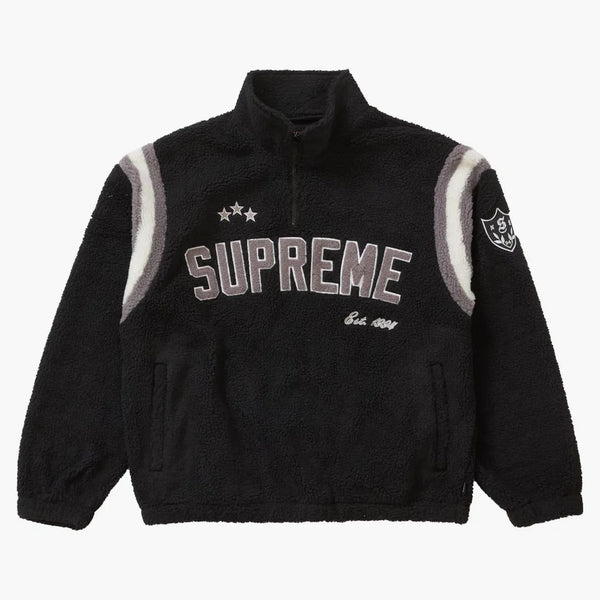 Supreme arc half zip fleece sweater black