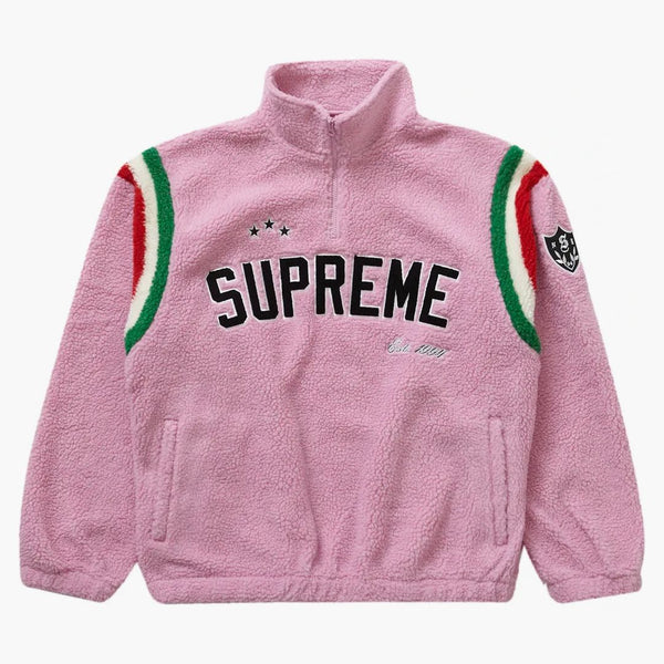 Supreme Arc Half Zip Fleece tröja rosa