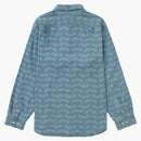 Supreme Arc Jacquard Denim Shirt Blue