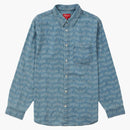 Supreme Arc Jacquard Denim Shirt Blue
