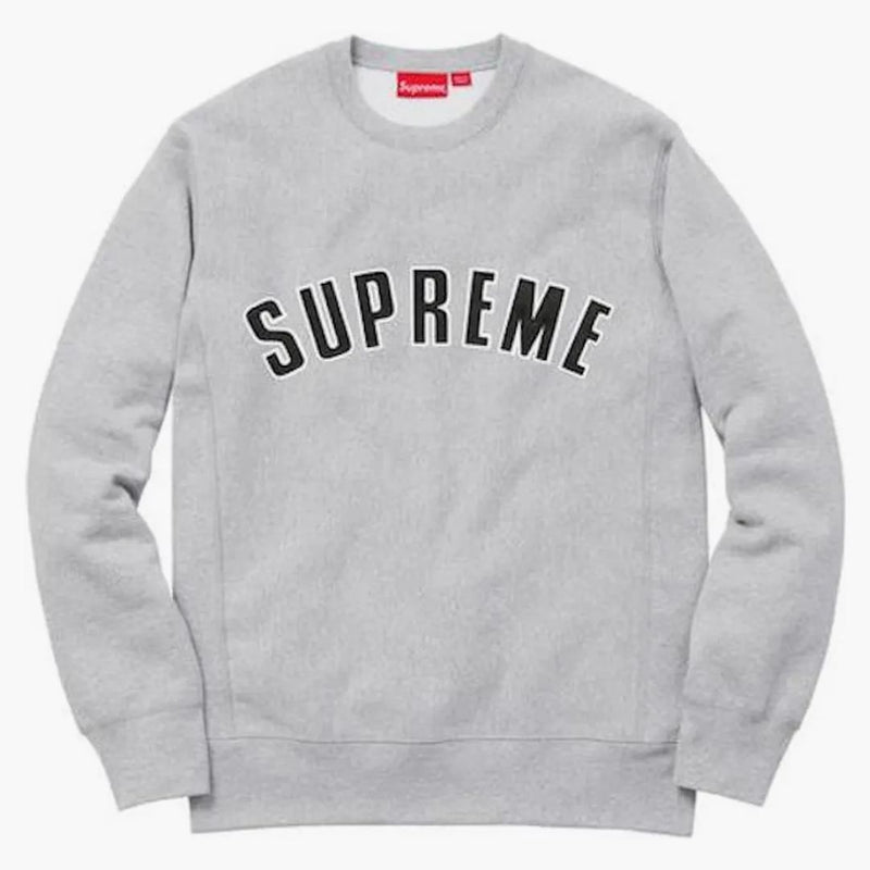 Supreme Arc Logo Crewneck Heather Gray