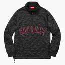 Nejvyšší obloukový logo prošívané poloviční zip svetr černé