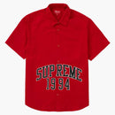 Nejvyšší obloukové logo S/S pracovní košile červená