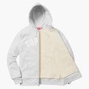 Supreme arc logo thermal zip up sweatshirt ash gray