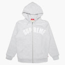 Supreme arc logo thermal zip up sweatshirt ash gray