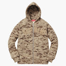 Supreme arc logo thermal zip up sweatshirt tan Digi camo