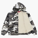 Supreme Arc Thermal Lined Zip Up Hooded Sweatshirt Snow Camo