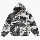 Supreme Arc Thermal Lined Zip Up Hooded Sweatshirt Snow Camo