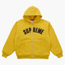 Supreme Arc Thermal Lined Zip Up Hooded Sweatshirt Yellow