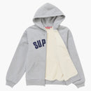 Arco zip termico con cappuccio felpa con cappuccio heather grigio