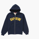 Arc thermal zip up hooded sweatshirt navy