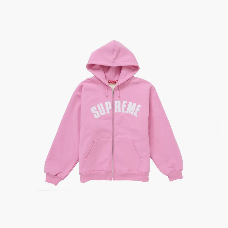 Arc thermal zip up hooded sweatshirt pink