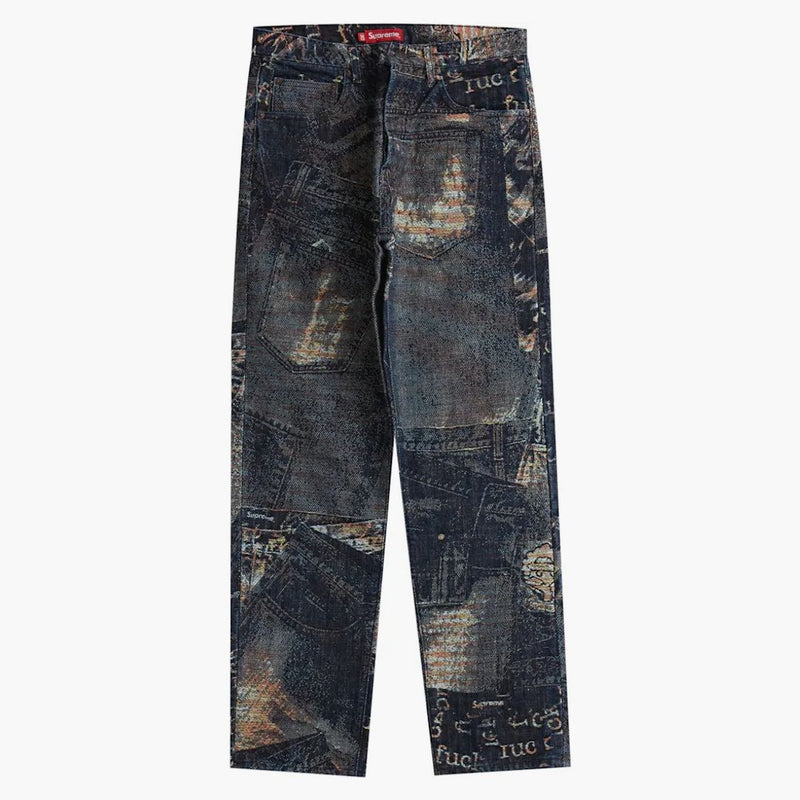 Nejvyšší archiv denim jacquard pravidelný Jean Blue