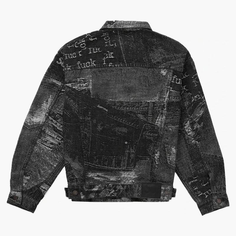 Supreme Archive Denim Jacker Jacquard Trucker Black