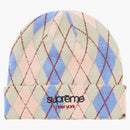 Supreme argyle cashmere beanie white