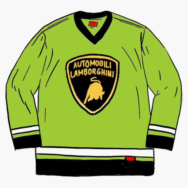 Supreme Automobili Lamborghini Hockey Jersey Lime