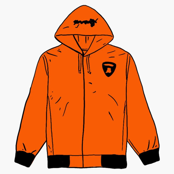 Supreme Automobili Lamborghini Hooded Work Jacket Orange