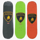 Supreme Automobili Lamborghini Skateboard Deck Black/Lime/Orange Set