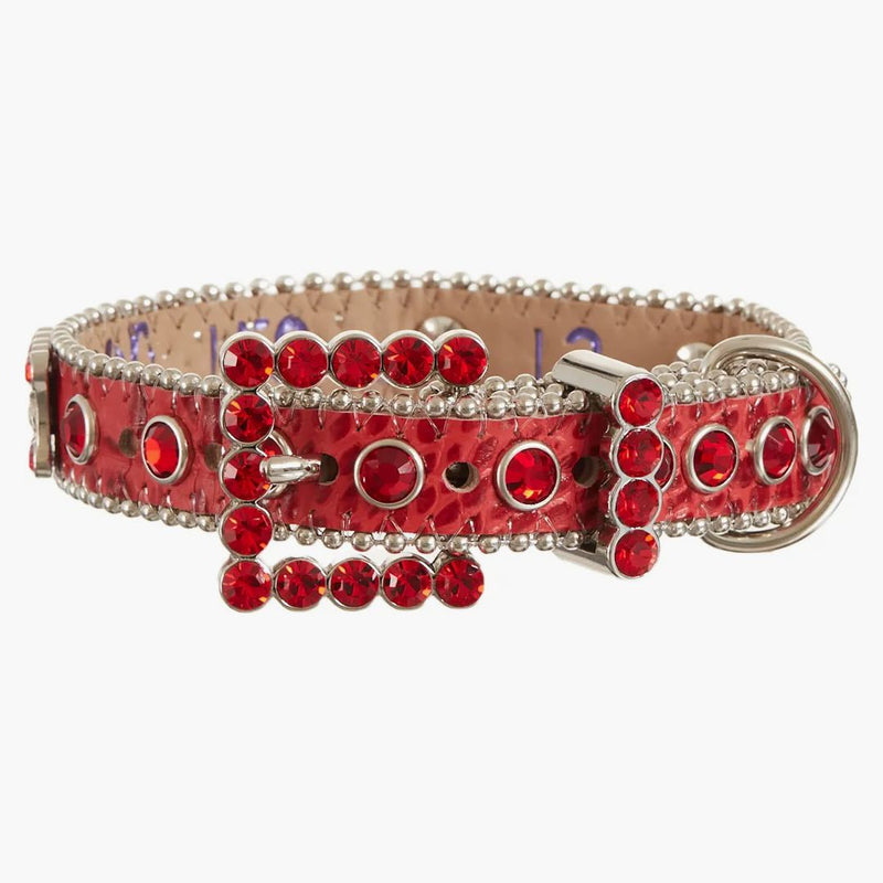 Supreme B.B. Simon Studded Dog Collar Red