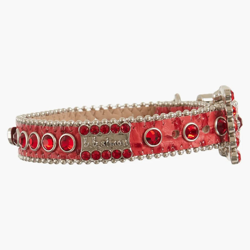 Supreme B.B. Simon Studded Dog Collar Red