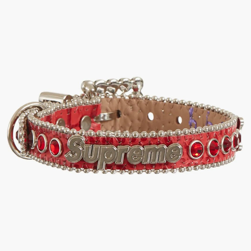 Supreme B.B. Simon Studded Dog Collar Red