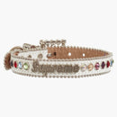 Supreme B.B. Simon Studded Dog Collar White