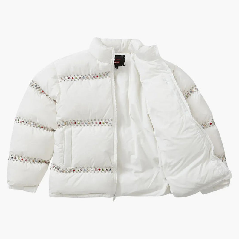 Supreme B.b. Simon Studded Puffer Jacket White